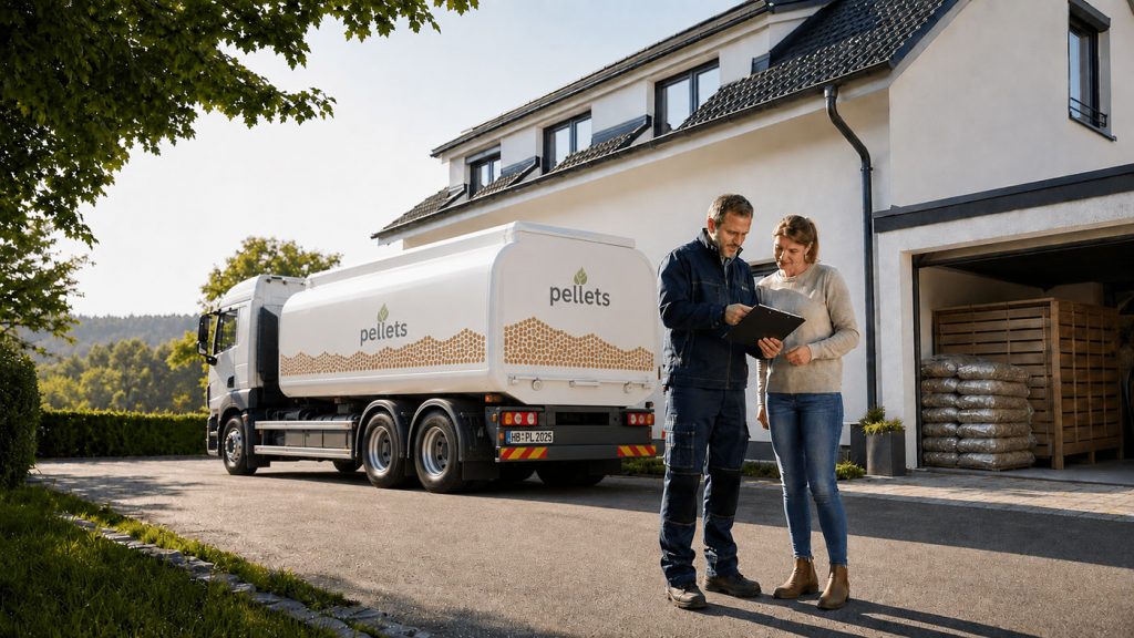Anlieferung von Pellets